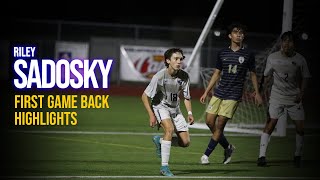 Riley Sadosky  Fullback  College Transfer  First Game Back [upl. by Fanni]