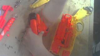 How to put the Nerf barrel break back together part 2  trigger safety removal [upl. by Adgam]