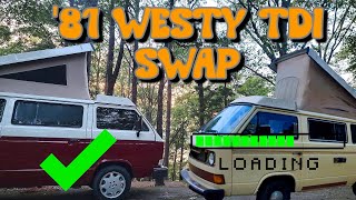 81 Westy TDI Swap [upl. by Suoiluj]