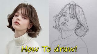 How to draw a girl like a pro in simple steps  Using Loomis method [upl. by Irwinn]