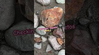 magnetite magneticrock breccia conglomerate rockhound rockhounding rockhounders mdmarts art [upl. by Bruner]