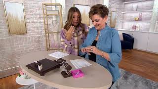 Diamonique x Jennifer Miller Pave Signet Ring Sterling Silver on QVC [upl. by Waldack]