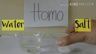 HETEROGENEOUS and HOMOGENEOUS MIXTURE Their difference Simple Experiment [upl. by Eineg]