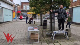 Open air preaching the gospel in Alfreton UK [upl. by Tilney]