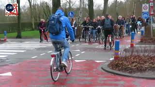 Groningen Eikenlaan cycle crossing 574 [upl. by Magan]