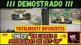 ¡¡¡DOS REDBULL 99 DIFERENTES EN MONZA SERGIO PÉREZ DENUNCIA FALLO EN SETUP TRAS QUALY GP ITALIA [upl. by Annala]