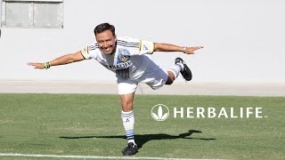 Celebrating fitness at HLFSoccerCamp at the LA Galaxy Stub Hub Center  Herbalife [upl. by Quickman]