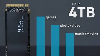 Crucial P3 Plus 2TB 1TB 500GB PCIe Gen4 3D NAND NVMe M2 2280 SSD up to 5000MBs Solid State Drive [upl. by Notffilc]