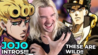 THESE INTROS TELL A STORY  REACTION  JOJOS BIZARRE ADVENTURE  ALL OPENINGS [upl. by Ayota223]