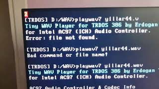 TRDOS 386 Real Computer AC97 Audio Controller Test 2024 [upl. by Yaresed]