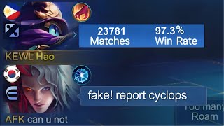 CYCLOPS FAKE WINRATE PRANK Teammate auto trashtalk [upl. by Duquette]