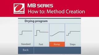 How to Method Creation  OHAUS MB120 and MB90 Moisture Analyzers [upl. by Creigh564]