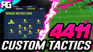 FIFA 22  INSANE BEST 4411 CUSTOM TACTICSINSTRUCTIONS  FIFA 22 ULTIMATE TEAM [upl. by Ahsila]