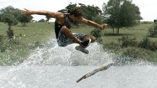 Skateboarding on Water with Seadoo 4K Wakeskating  DEVINSUPERTRAMP [upl. by Lleral]