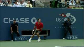 Roger Federer  Smash Lob US Open 2008 HD 1080p [upl. by Eelibuj969]