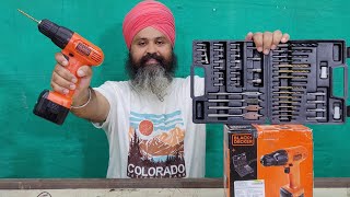 Black and Decker Cordless Drill Driver 96V Unboxing amp Review  Black  Decker CD961K50 [upl. by Atterg]