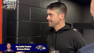 Hear from Ravens K Justin Tucker after the Ravens 3534 win vs the Cincinnati Bengals 1172024 [upl. by Campy]