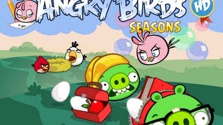 Angry Birds Seasons Easter Eggs Golden Egg 10 Walkthrough [upl. by Ennahs977]