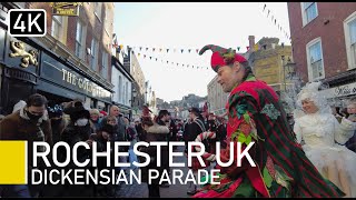 Rochester Kent  Dickensian Christmas Festival Parade  Voted Best UKs Christmas Day Out [upl. by Suinotna446]