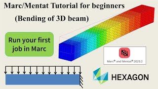 Static Analysis using MarcMentat for beginners  3D stress analysis  Marc Mentat tutorial Part 1 [upl. by Enilkcaj174]