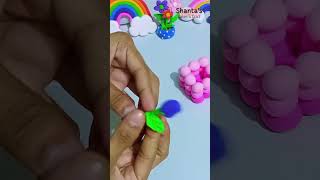 Clay craft idea।Clay flower pot making।shortsfeed viralshorts shortsyoutube diy satisfying [upl. by Yelrebmik569]