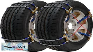 Snow ChainsCable Tire Chain for Passenger Cars Pickups and SUVs Universal Adjustable Review [upl. by Elocn]