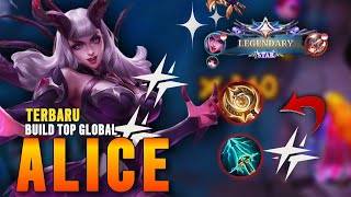 TERBARU BUILD ALICE TERSAKIT 2024  BUILD ALICE TERSAKIT TOP GLOBAL DI MOBILE LEGENDS [upl. by Arimaj474]