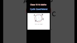 Theorem of cyclic quadrilateralclass 10 maths class10maths std10science [upl. by Kcaz]