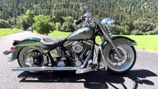 Harley Davidson Softail 1340 Nostalgia 1996 Green and Grey [upl. by Glennon]