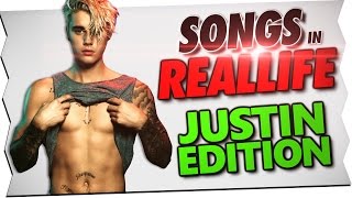 SONGS IN REAL  JUSTIN BIEBER Edition [upl. by Auqinaj160]