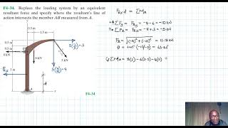 F4–34 Force System Resultants Chapter 4 Hibbeler Statics Benam Academy [upl. by Brana803]