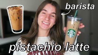 How To Make A Starbucks Pistachio Latte At Home  by a barista [upl. by Haisi]