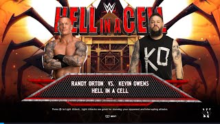 WWE 2K24 RANDY ORTON VS KEVIN OWENS AT HELL IN A CELL WWE WWEGames [upl. by Dalli779]