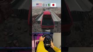 American cars vs Japanese cars beamngdrive beamng gaming [upl. by Sisak]