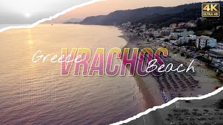 Vrachos Vrahos Loutsa Beach Greece from above  4K  Calm Relaxing and Scenery Video [upl. by Vickey]