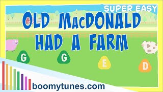 Old MacDonald had a Farm SUPER EASY  BOOMWHACKERS amp BELLS Play Along [upl. by Lail235]