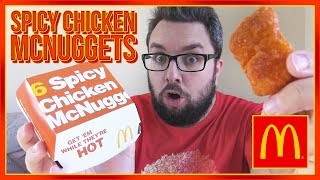 McDonalds Spicy Chicken McNuggets Review [upl. by Ihcalam]