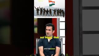 Soldier life is most important than Indian vs Pakistan match  Gautam Gambhir🫡🇮🇳💯 [upl. by Mayne89]