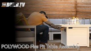 Polywood Propane Fire Pit Table Assembly [upl. by Artemahs]