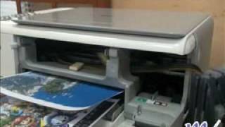 Funcionamento Hp C3180 com Bulk Ink [upl. by Alue]