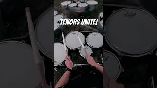 Tenor Rehearsal Oak Mountain Drum Line jig2 band marchingband drumline [upl. by Assirok845]