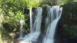 Dron Cascada San Miguel y Peñaladros  Peña Angulo Burgos [upl. by Sashenka588]