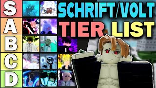 NEW SchriftVoltstanding TIER LIST  Type Soul NEW [upl. by Sudnak]