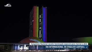 Congresso recebe projeção em homenagem ao Dia Internacional do Orgulho LGBTQIA [upl. by Utham]