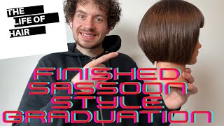 Vidal Sassoon Asymmetric Graduated Bob [upl. by Serilda]