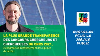 LA PLUS GRANDE TRANSPARENCE DES CONCOURS CHERCHEURS ET CHERCHEUSES DU CNRS 2021 [upl. by Karee35]