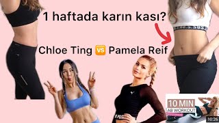 Pamela Reif ile 1 Haftada Karın Kası Challenge  Chloe Ting vs Pamela Reif [upl. by Norwood]