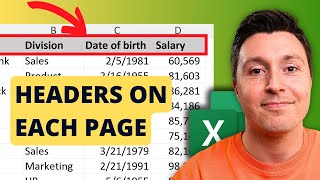 How to Print Headers on Each Page in Excel [upl. by Penny]