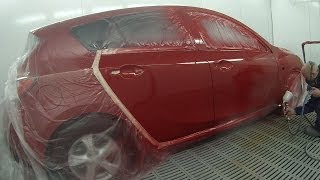 Spray Painting How to quotVelocity Redquot Mazda 3 [upl. by Ytsur107]