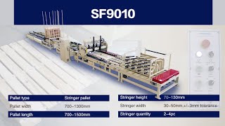 SF9010 Stringer Wood Pallet Making Machine woodpalletbusiness woodpalletmachine woodworking [upl. by Appleby]